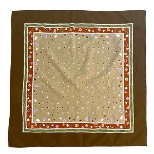 Totes Rain Scarf Womens Mid Century‎ Modern MCM Geometric Square 26in Vintage